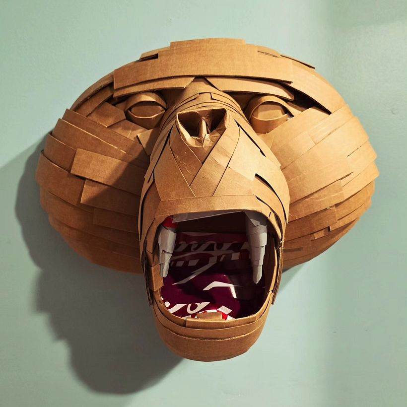 My project for course: Cardboard Sculptures for Beginners (Baboon) 3