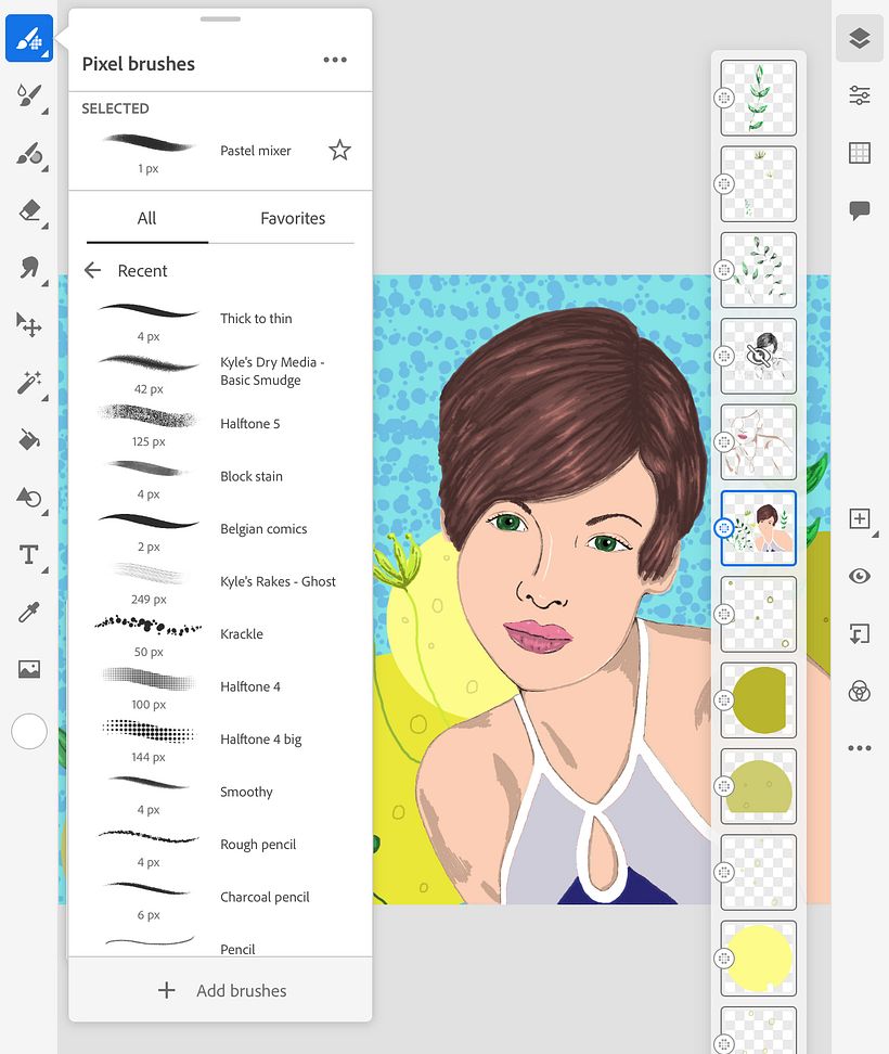 My project for course: Illustrated Portraits: Adobe Fresco for Beginners 7