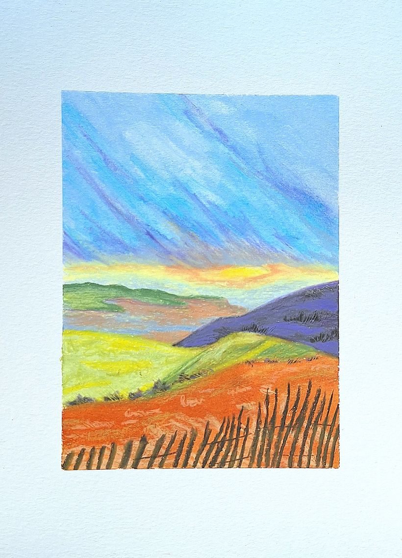 My project for course: Landscapes with Oil Pastels and Crayons: Playing with Light 1