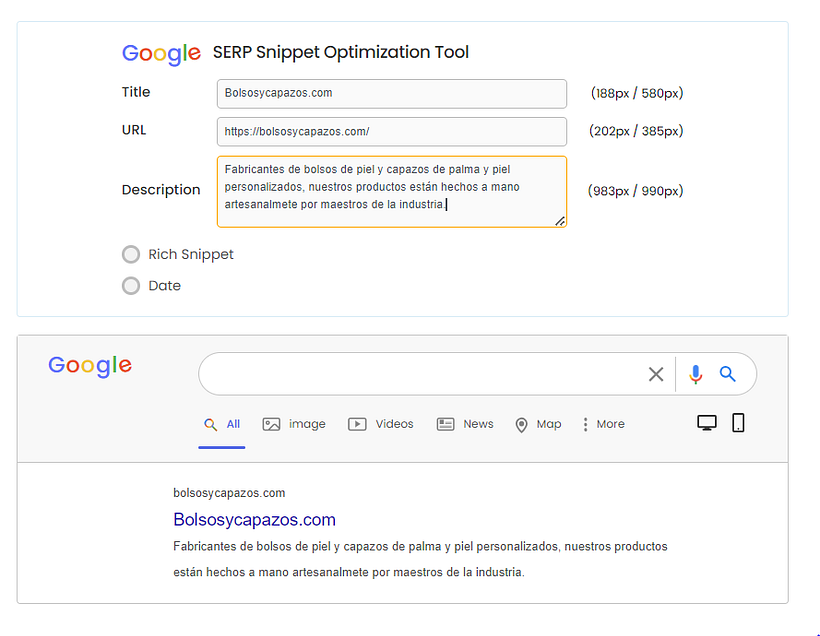 Mi proyecto del curso: Principios básicos de SEO 5