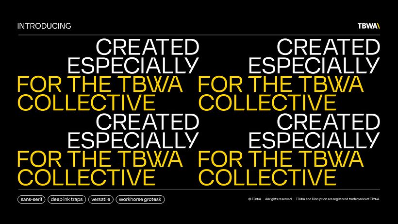 TBWA Grotesk - Typografie