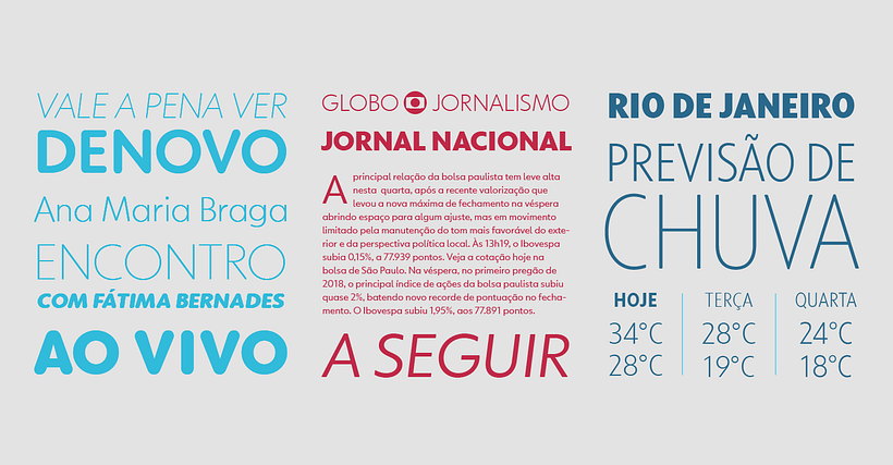 Rede Globo / Sistema tipográfico - Typografie