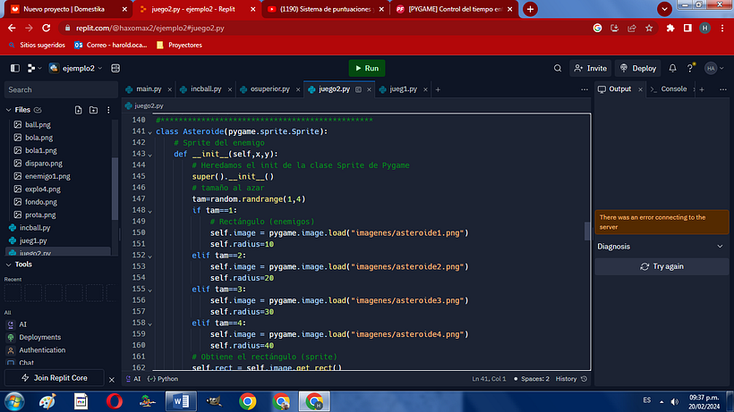 Videojuego Naves-Asteroides con Python y Pygame 5