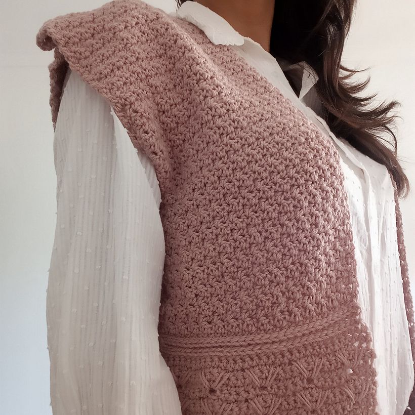 Frente e verso - Fio DMC Merino Essentiel 4 - Agulha 7mm