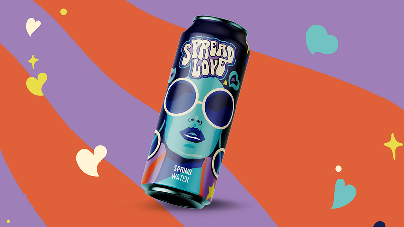 Spread Love - Spring water - Ilustrasi tradisional