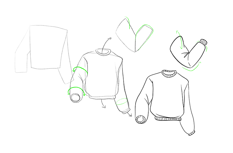 Free Download: How to draw folds in clothing 3