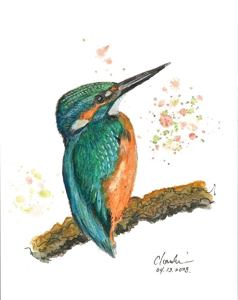 My project for course: Artistic Watercolor Techniques for Illustrating Birds 3