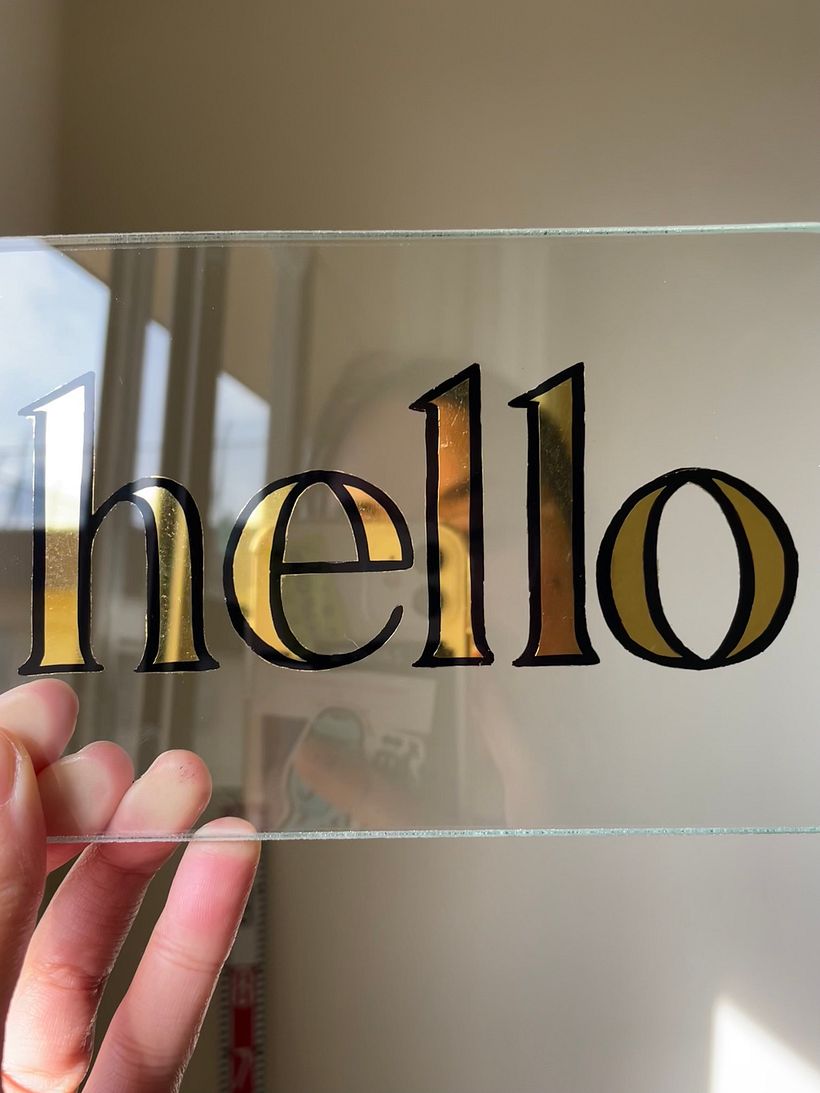 Hello! My project for course: Gold Gilding on Glass 6