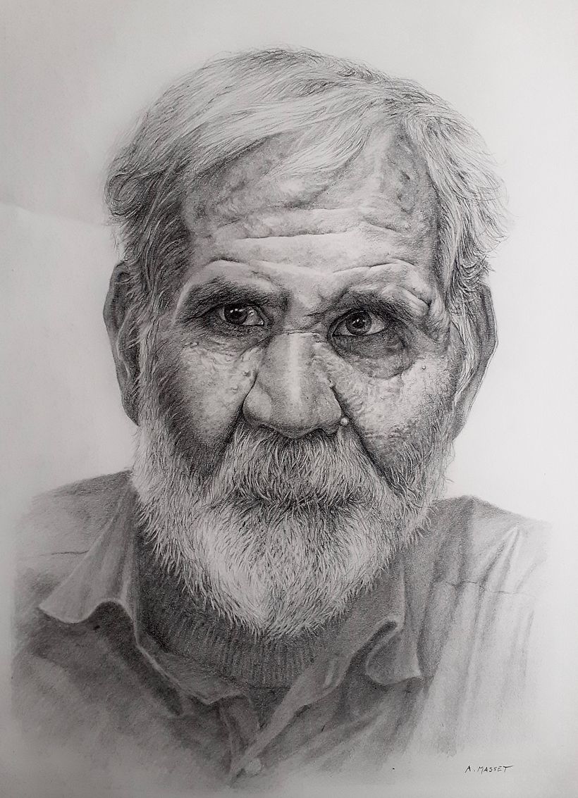 Mon projet du cours : Portraits réalistes au crayon : lumière, ombre et proportions - Ilustración tradicional