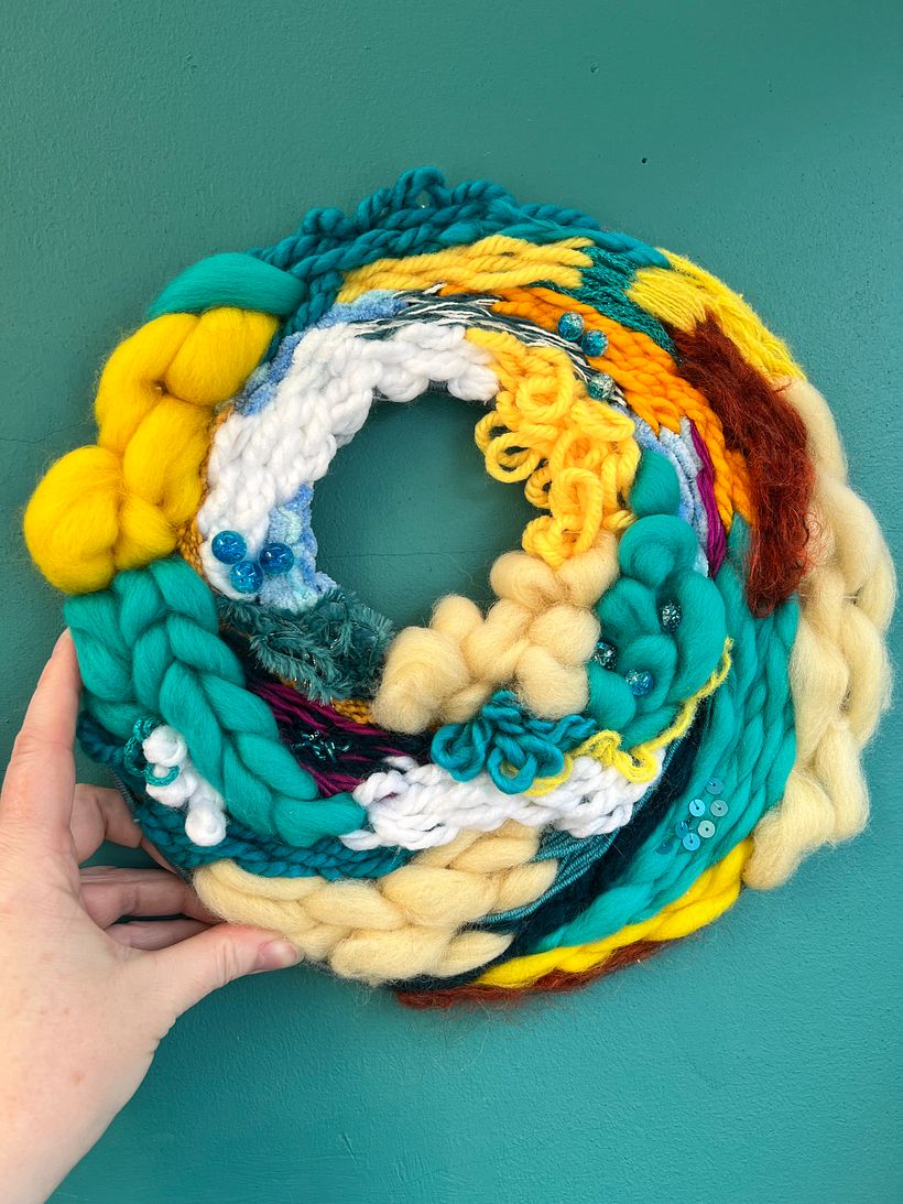 My project for course: Circular Weaving for Colorful Wall Decor 2