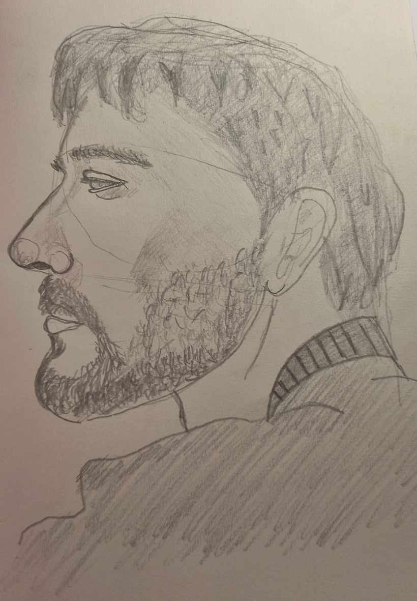 Mi proyecto del curso: Cuaderno de retratos a línea con grafito 3