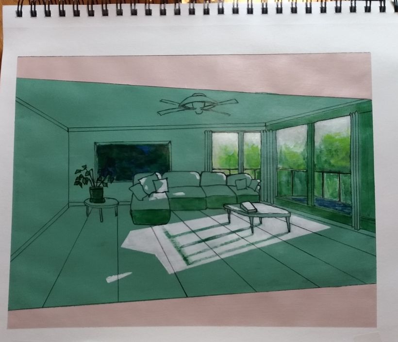 Mon projet du cours : Art de la perspective : appropriez-vous les espaces intérieurs  5