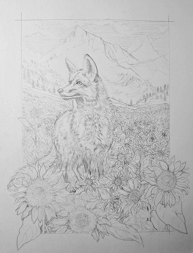 Finished pencil sketch