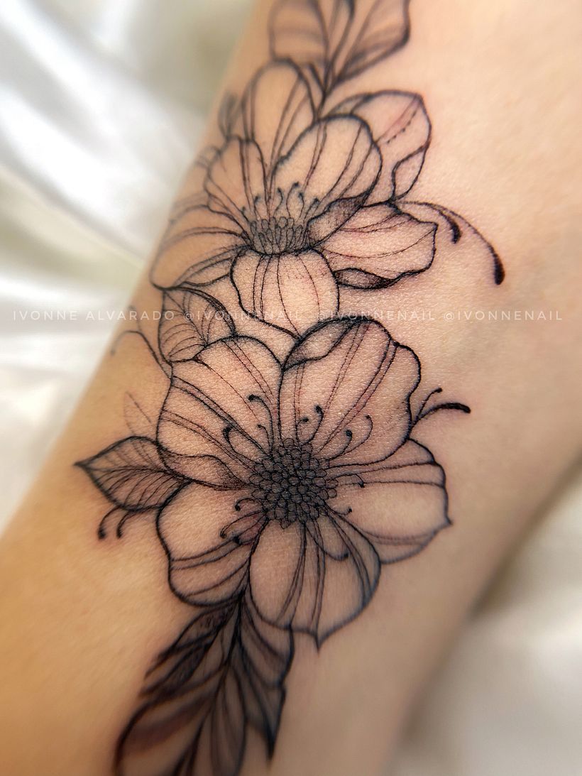 Mi proyecto del curso: Tatuaje botánico con puntillismo 2