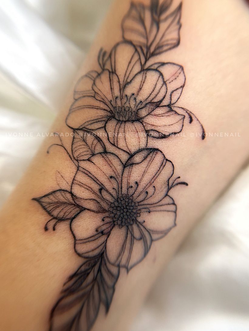 Mi proyecto del curso: Tatuaje botánico con puntillismo 6