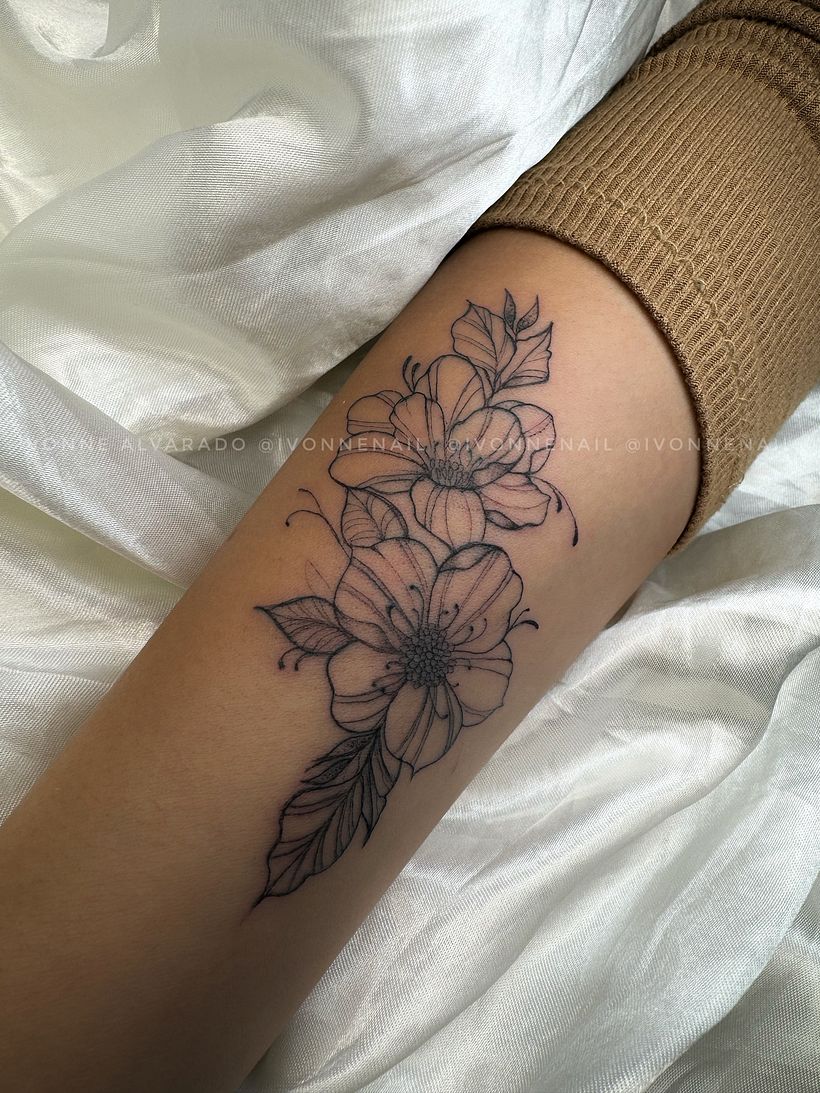 Mi proyecto del curso: Tatuaje botánico con puntillismo 7