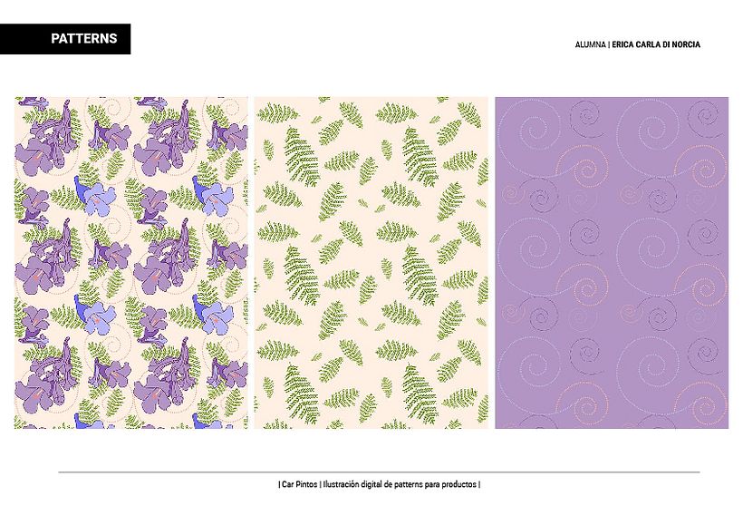 Jacaranda | Proyecto del curso: Ilustración digital de patterns para productos 4