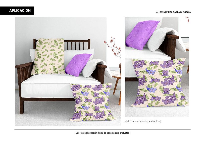 Jacaranda | Proyecto del curso: Ilustración digital de patterns para productos 5