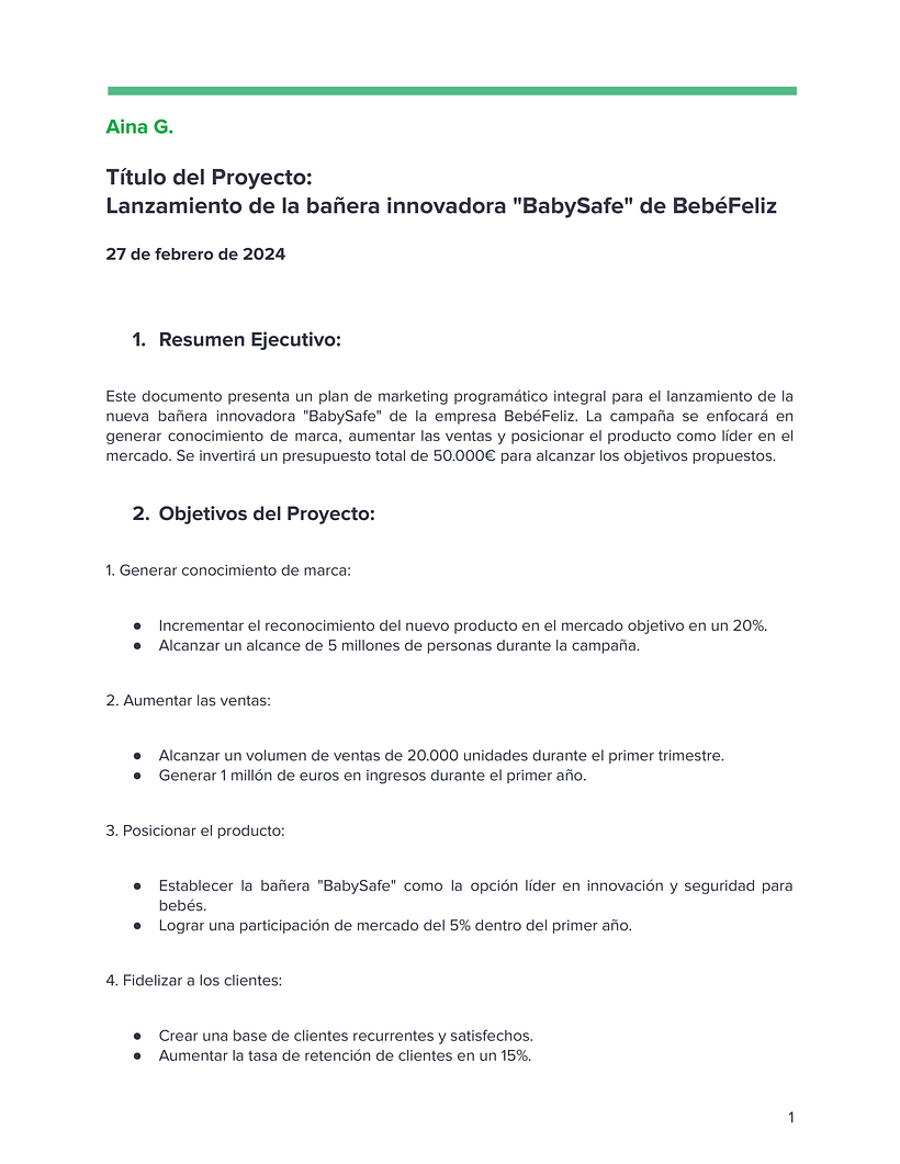 Mi proyecto del curso: Publicidad programática desde cero 1