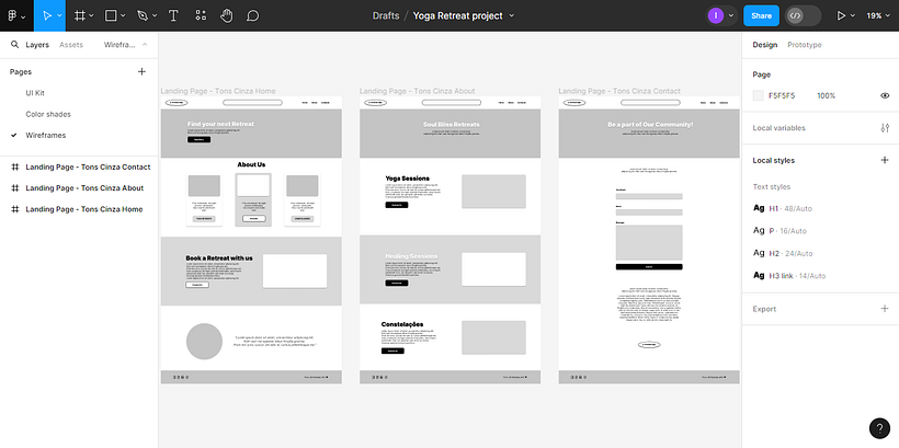 Figma page | Wireframes