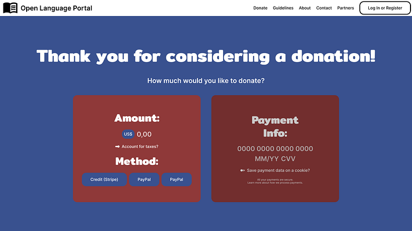 Donation Page