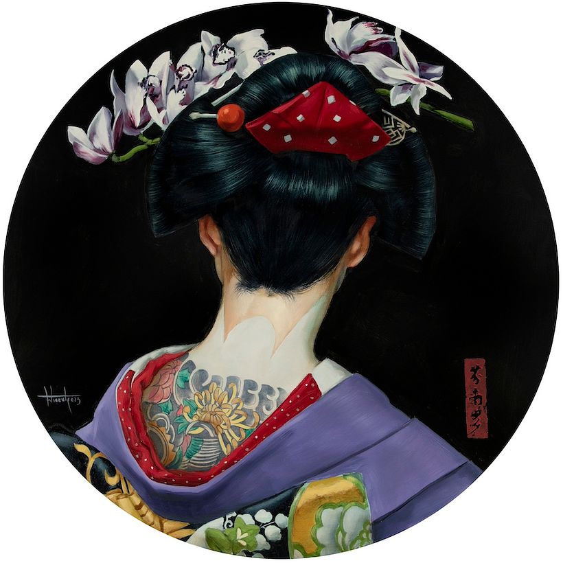 2023 Serie Geishas Yelow Kiku Fernando Vicente