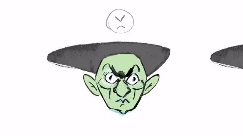 The Witch of the West, really furious