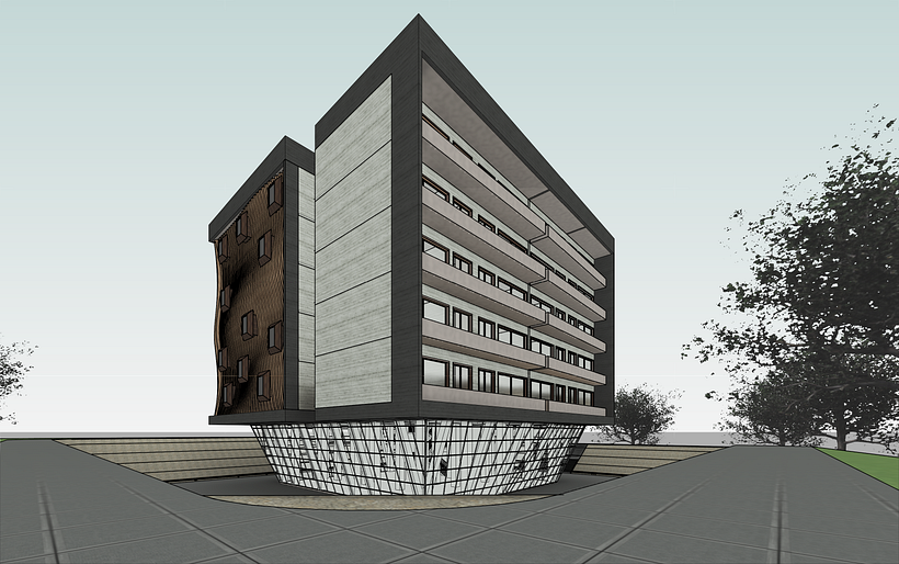 Meu projeto do curso: Modelagem de edifícios paramétricos com Revit - 3D