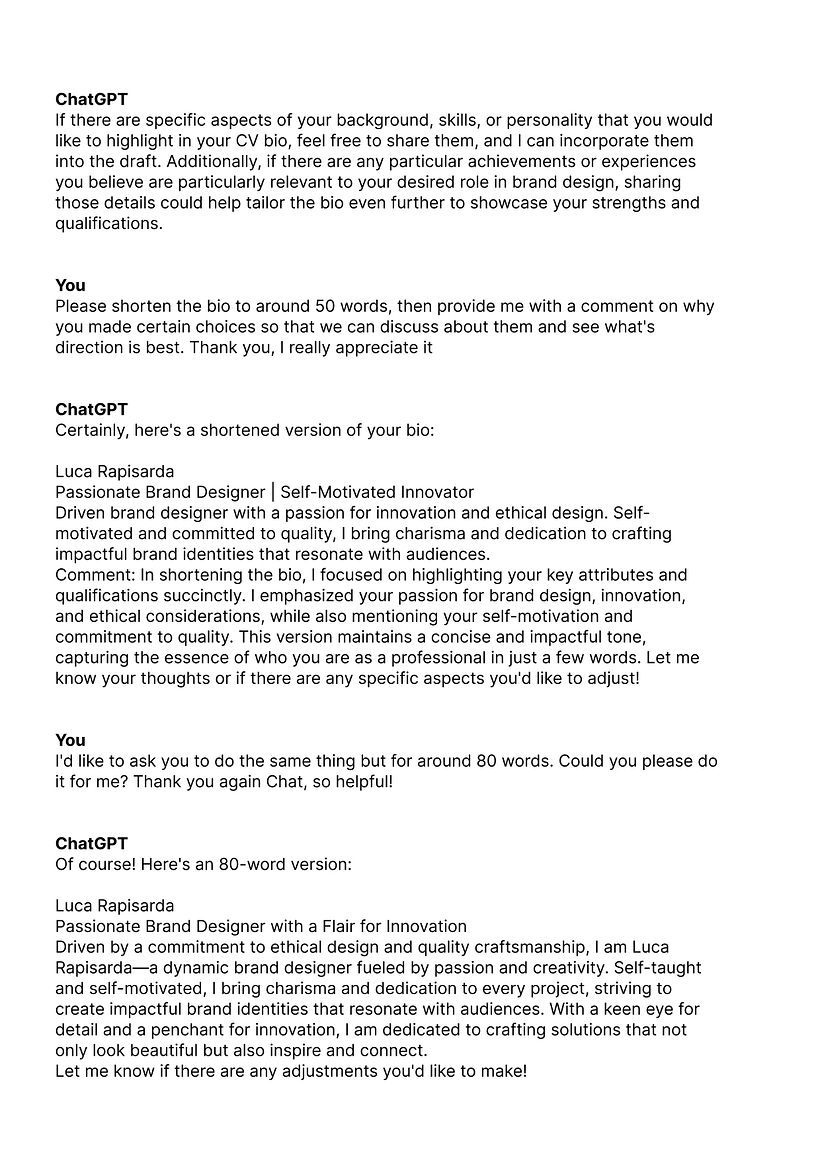 My project for course: Using ChatGPT for Work 2