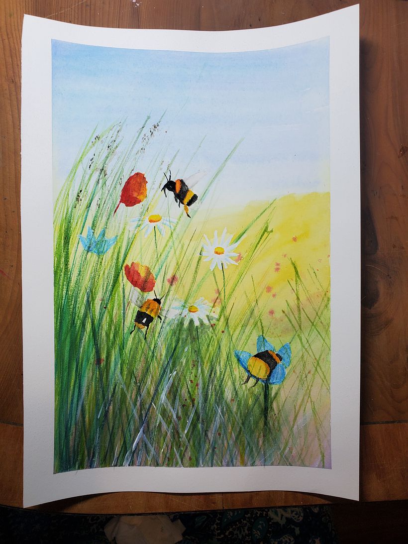 My project for course: Illustrating the Natural World with Watercolor and Charcoal 1