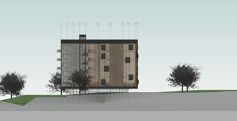 Meu projeto do curso: Modelagem de edifícios paramétricos com Revit - 3D
