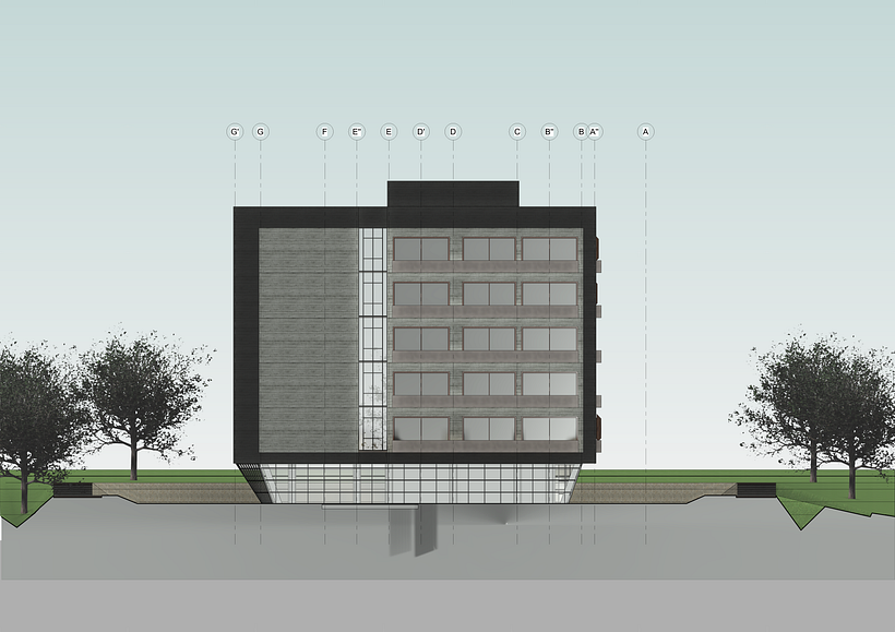 Meu projeto do curso: Modelagem de edifícios paramétricos com Revit - 3D