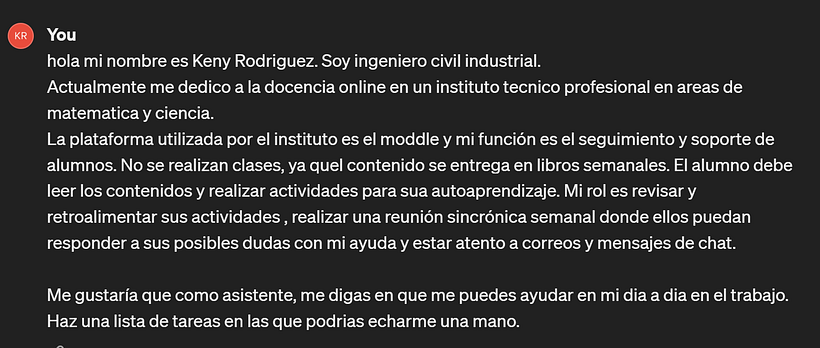 Mi proyecto del curso: Usar Chat GPT para trabajar 6