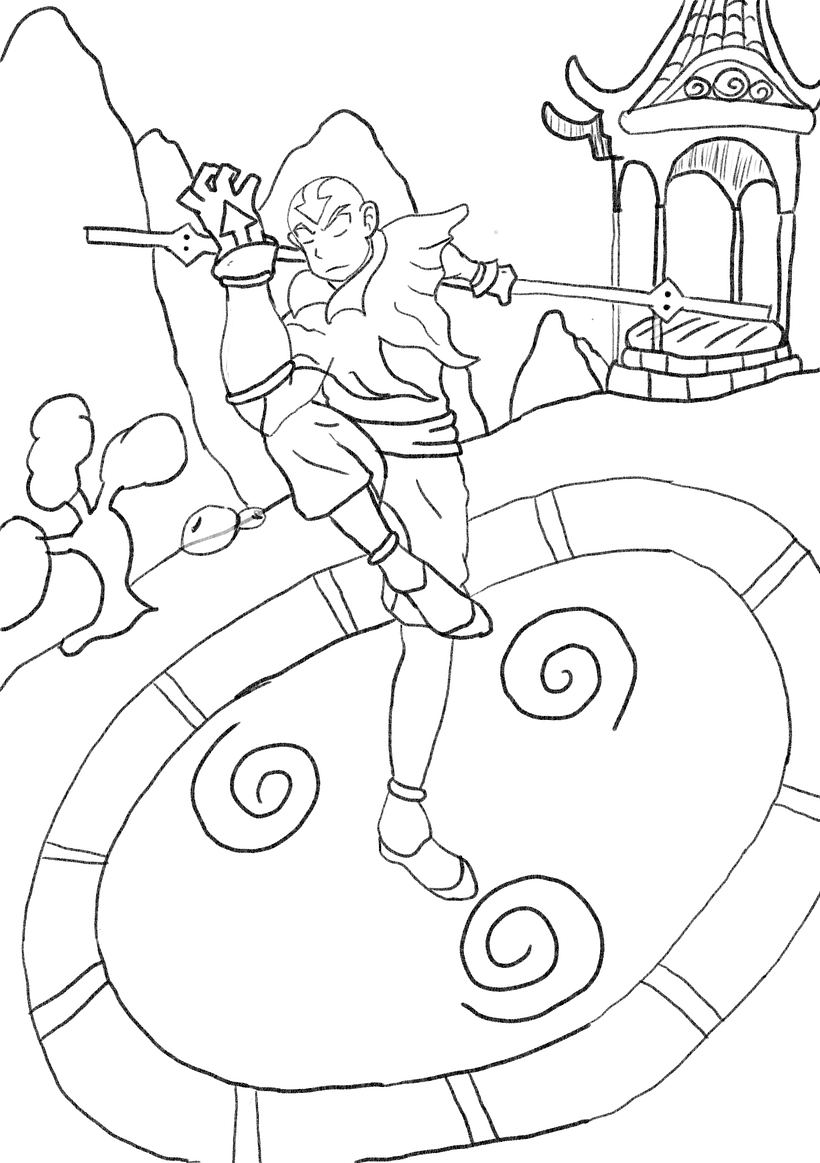 Meu projeto do curso: Aang adolecênte em treinamento avançado : fanarte 4