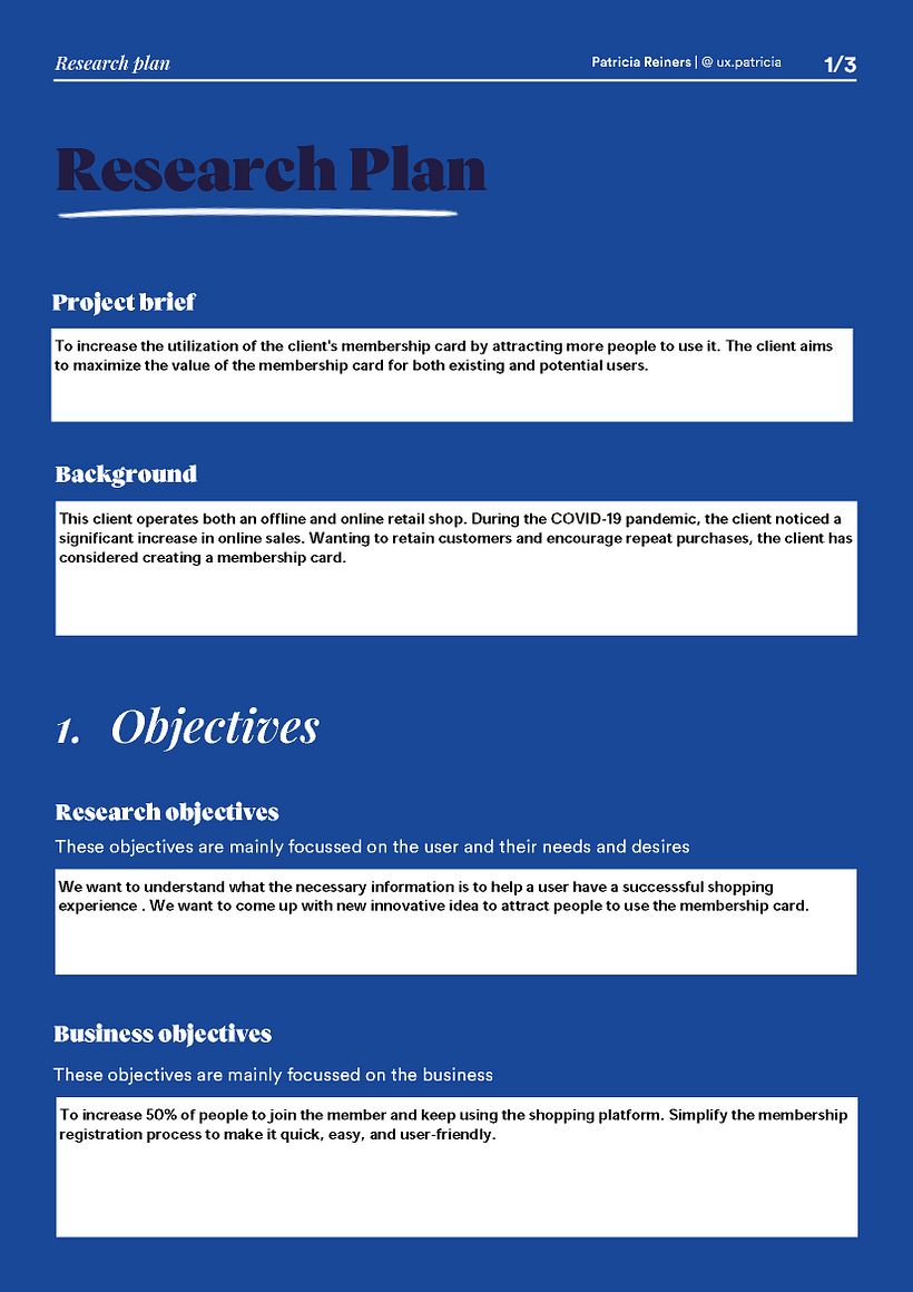 My project for course: UX Research 101 1