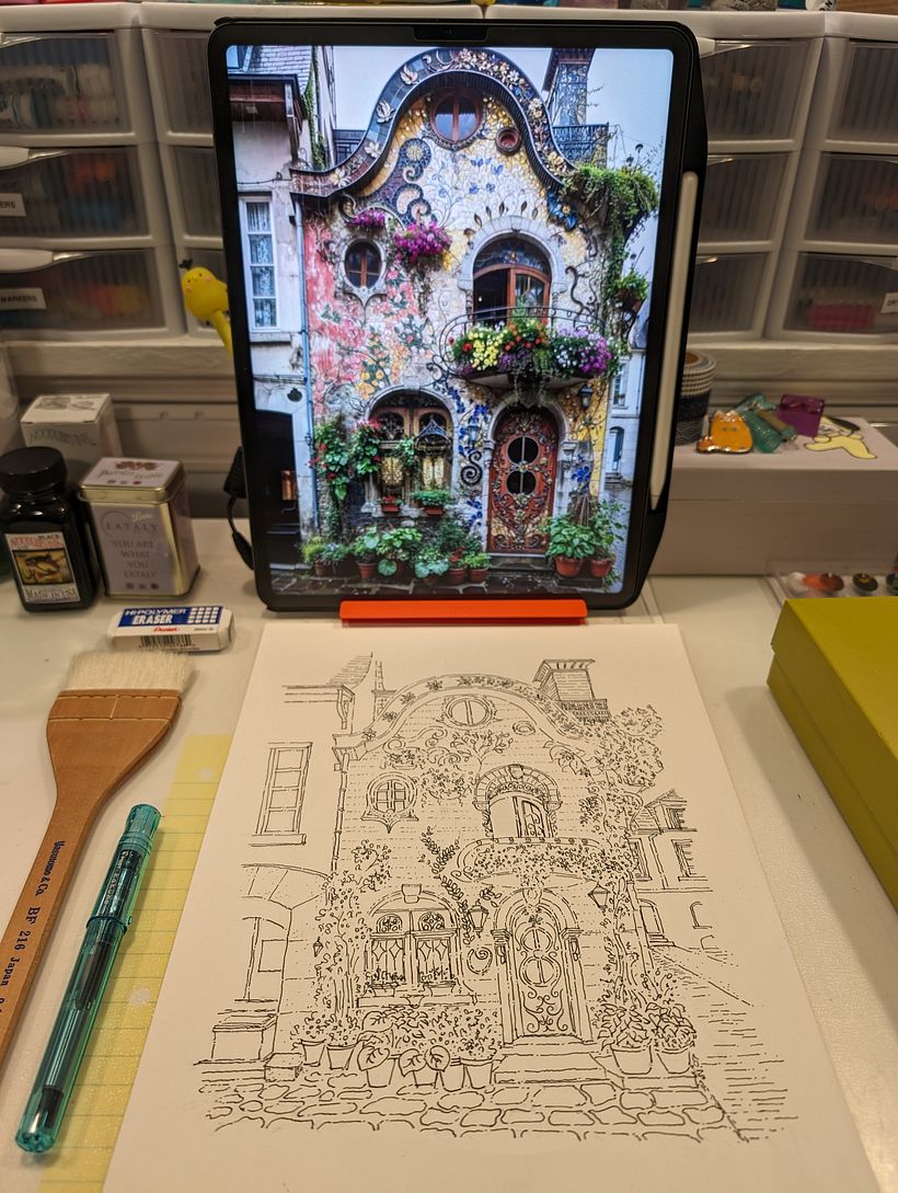Lovemodern's project for course: Illustrating Charming Scenes with Watercolor and Ink 5