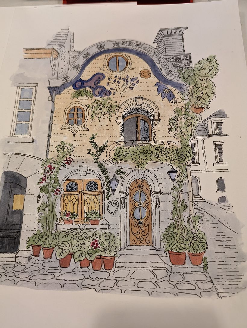 Lovemodern's project for course: Illustrating Charming Scenes with Watercolor and Ink 8