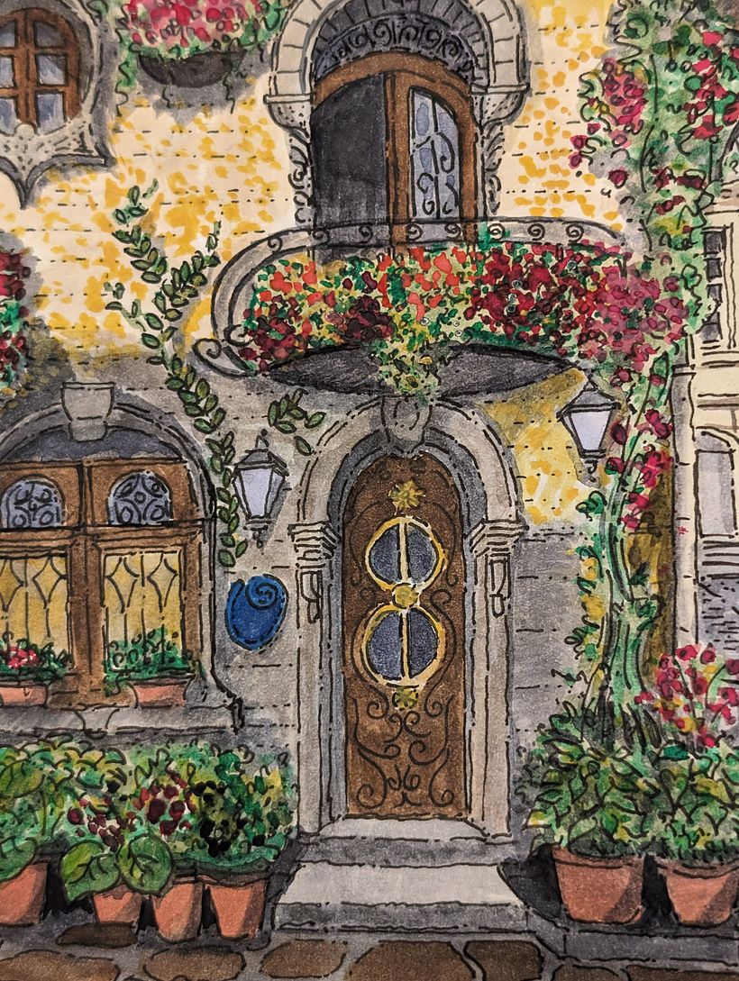 Lovemodern's project for course: Illustrating Charming Scenes with Watercolor and Ink 11