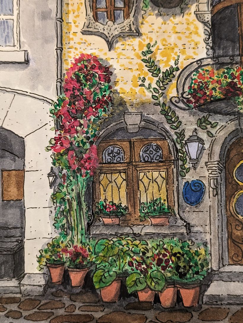 Lovemodern's project for course: Illustrating Charming Scenes with Watercolor and Ink 10
