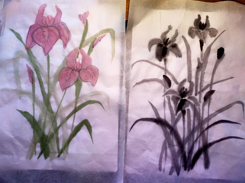 Mi proyecto del curso: Pintura sumi-e a color para ilustraciones florales 3