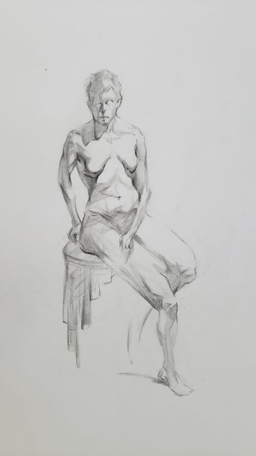 Meu projeto do curso: Introdução ao desenho anatômico com carvão 7
