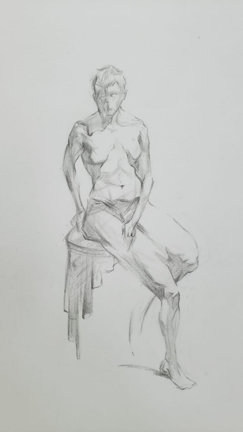 Meu projeto do curso: Introdução ao desenho anatômico com carvão 8