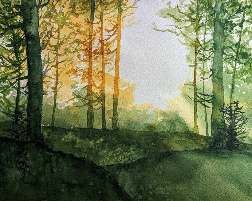 My project for course: Dreamy Watercolor Landscapes: Paint with Light 2