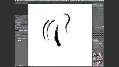 Different pen and pencil strokes