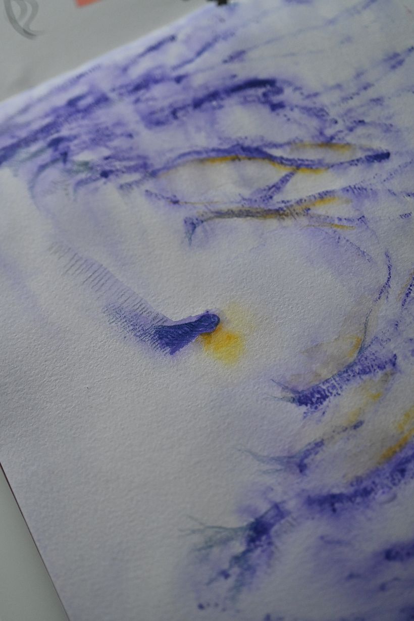 In the end, I decided to add a few "classic" pencil lines, which added another beautiful texture layer to the image. 