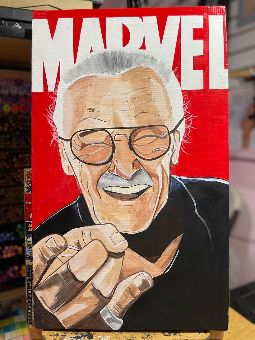 Otro de mis favoritos Stan Lee 10/2023 acrilico