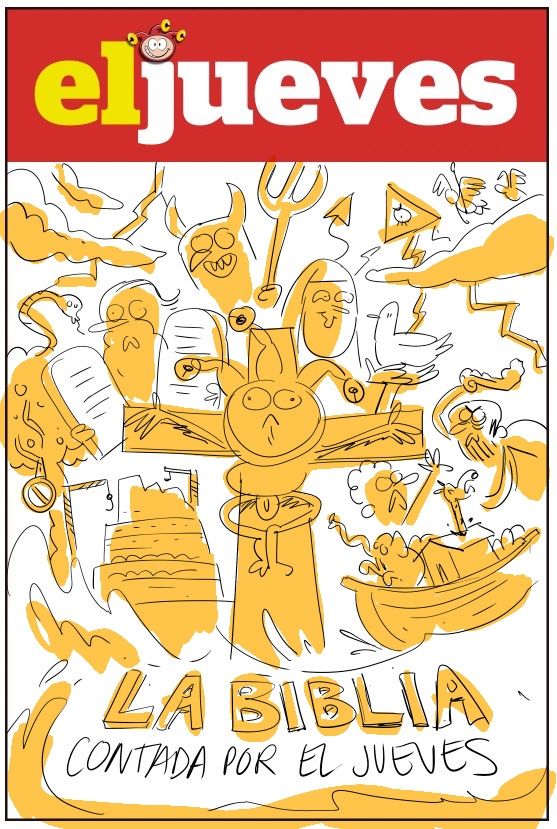 Boceto preliminar dibujado durante la reunión mensual de El Jueves.