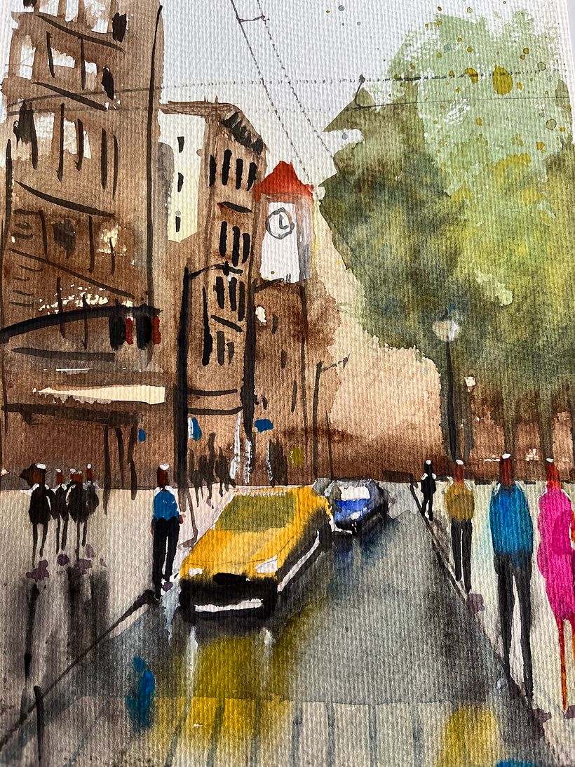 Mi proyecto del curso: Paisajes urbanos en acuarela 2