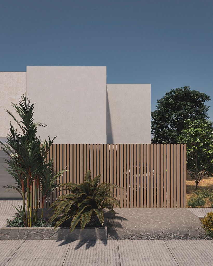 Render exterior, Fachada