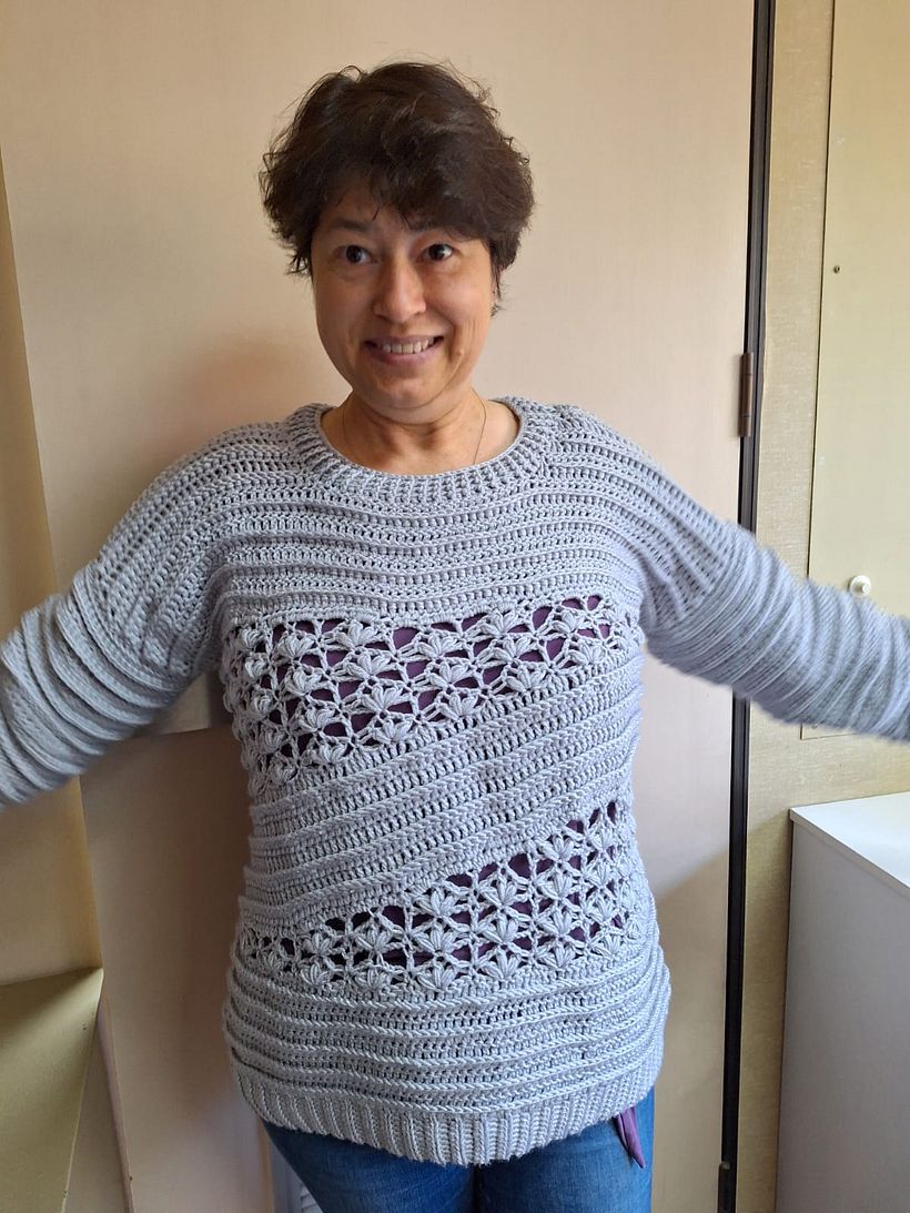 My project for course: Introduction to Crochet Short Rows for Clothing 3